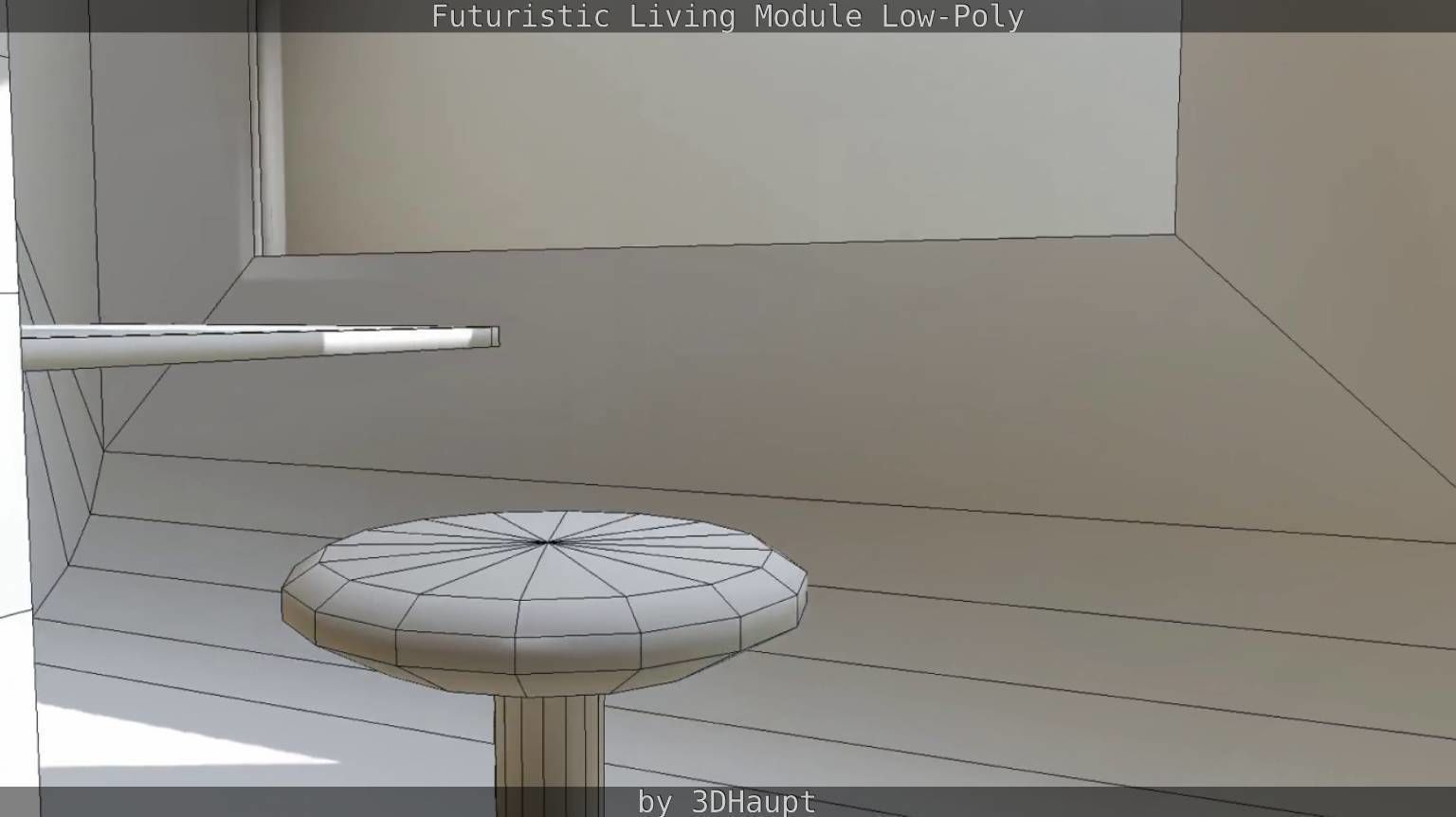 Futuristic Living Module Low Poly Model Low-poly 3D model_47