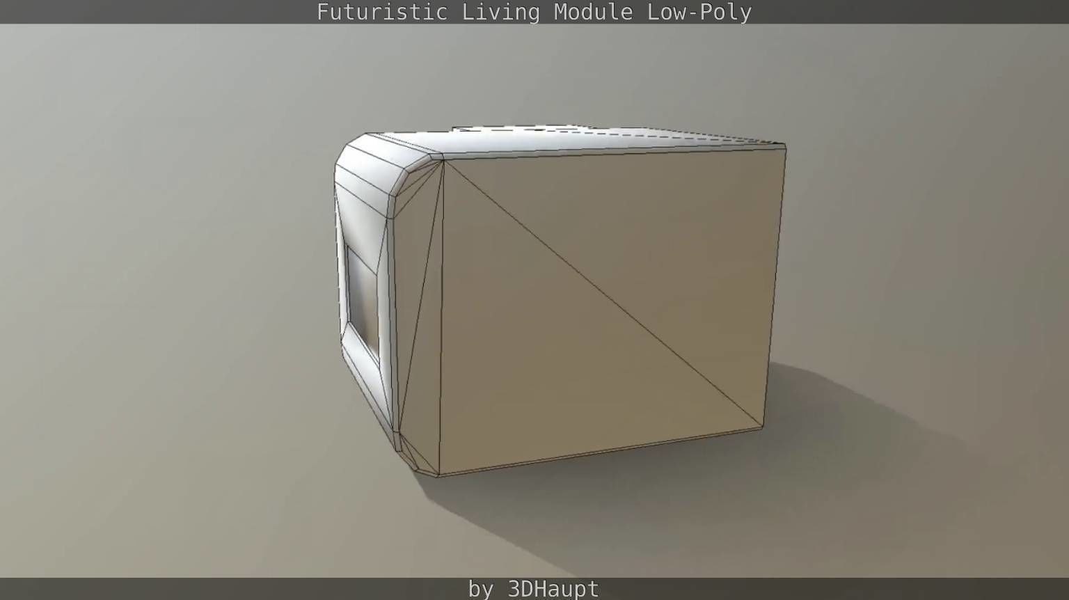 Futuristic Living Module Low Poly Model Low-poly 3D model_61