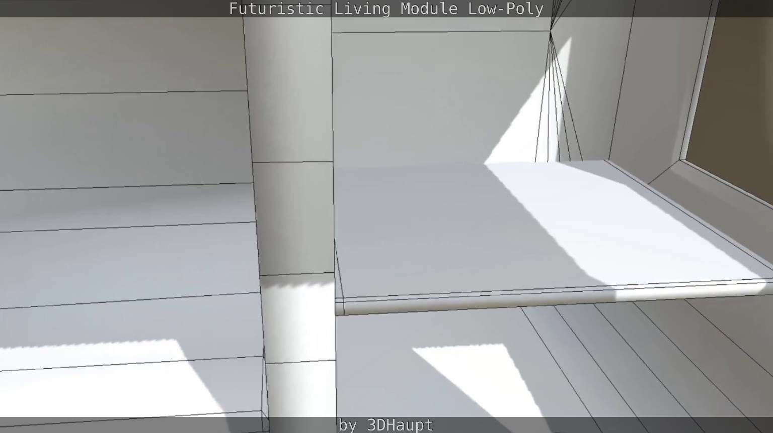 Futuristic Living Module Low Poly Model Low-poly 3D model_42