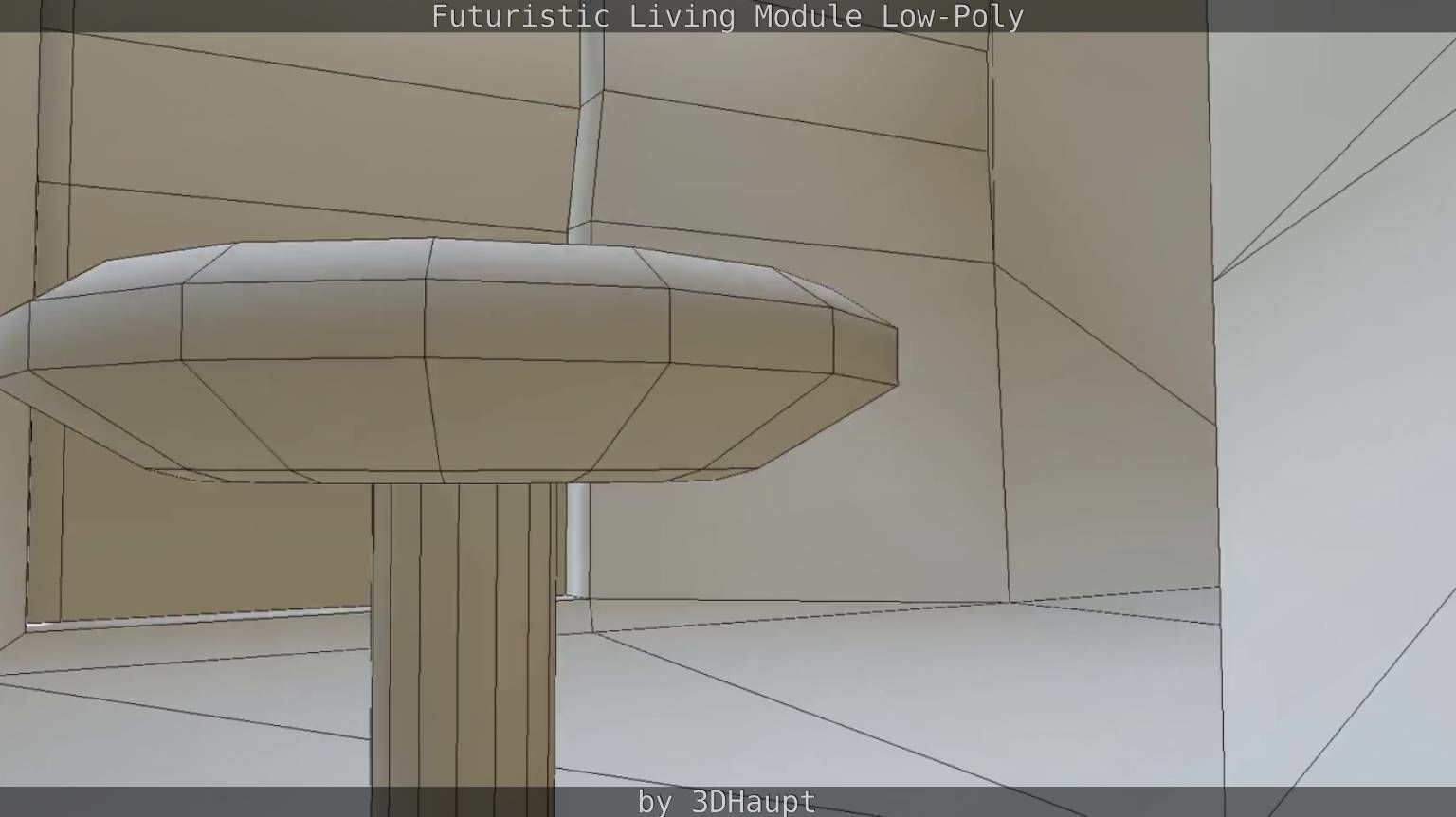Futuristic Living Module Low Poly Model Low-poly 3D model_56