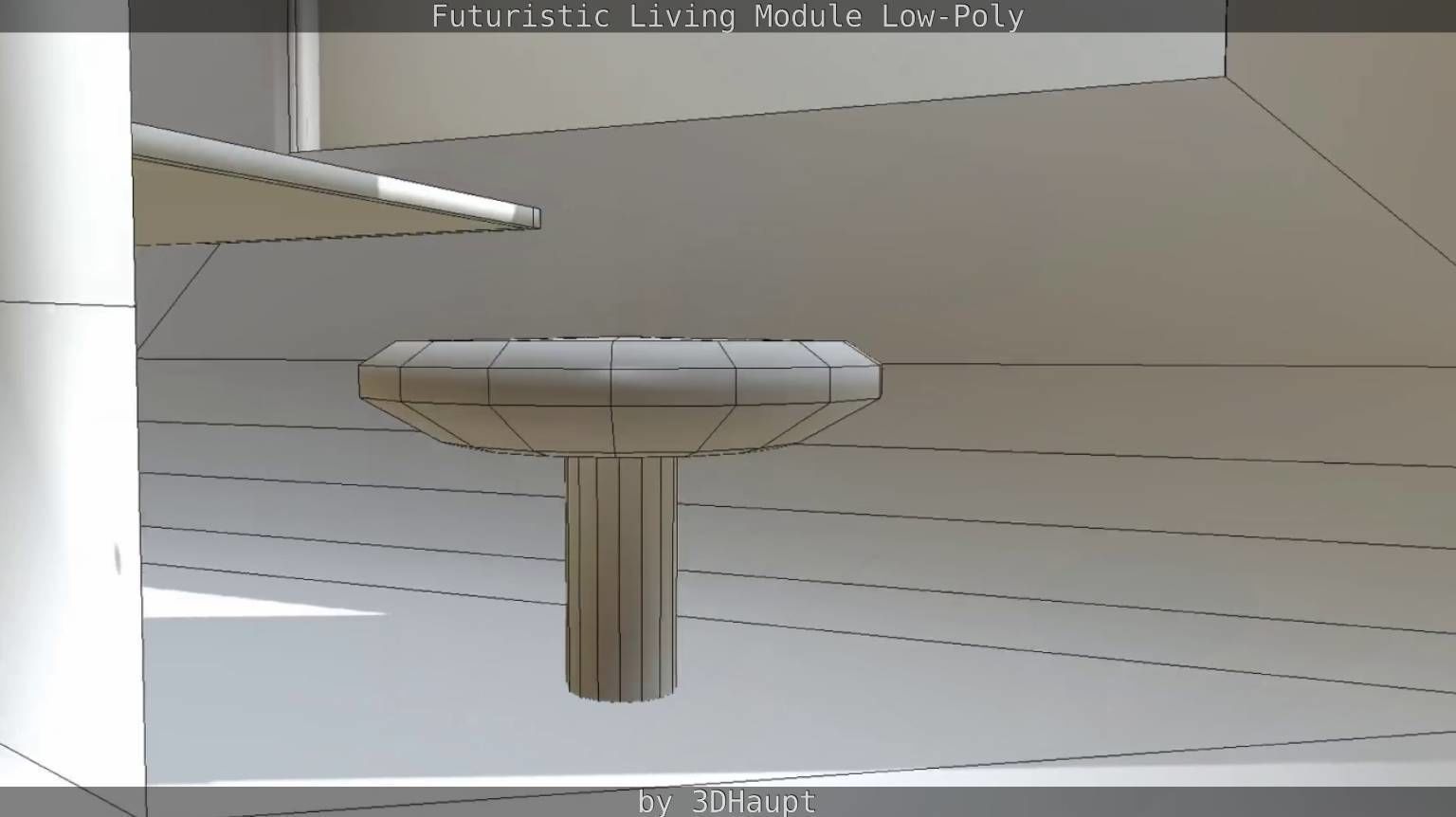 Futuristic Living Module Low Poly Model Low-poly 3D model_48