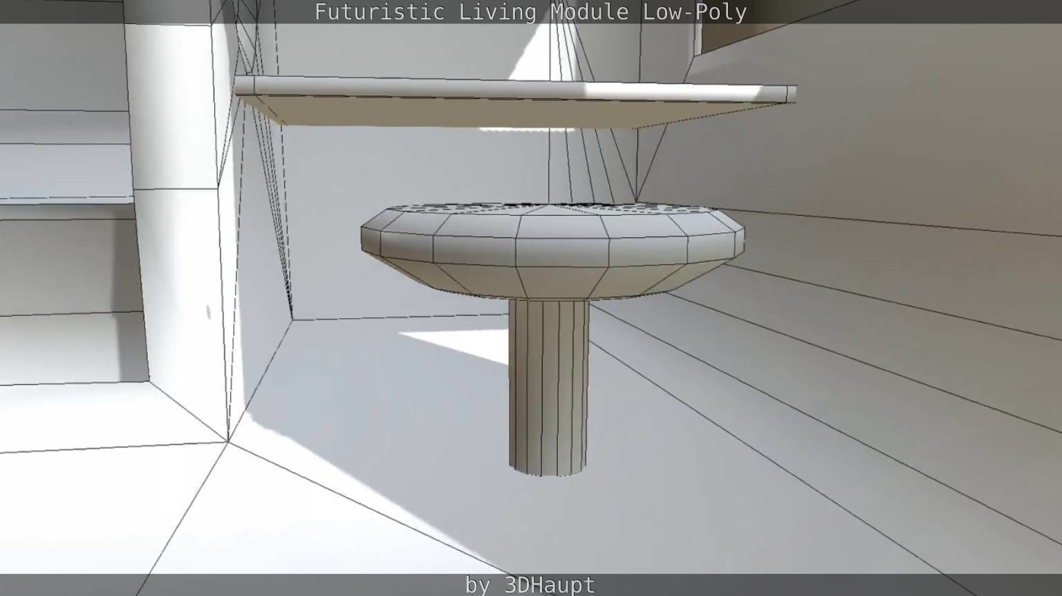 Futuristic Living Module Low Poly Model Low-poly 3D model_50