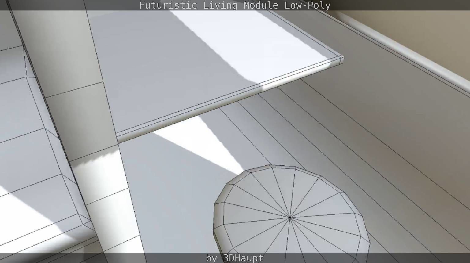 Futuristic Living Module Low Poly Model Low-poly 3D model_44