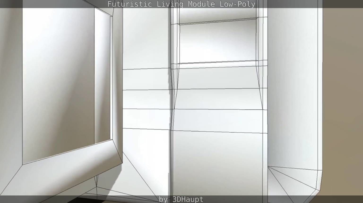 Futuristic Living Module Low Poly Model Low-poly 3D model_30