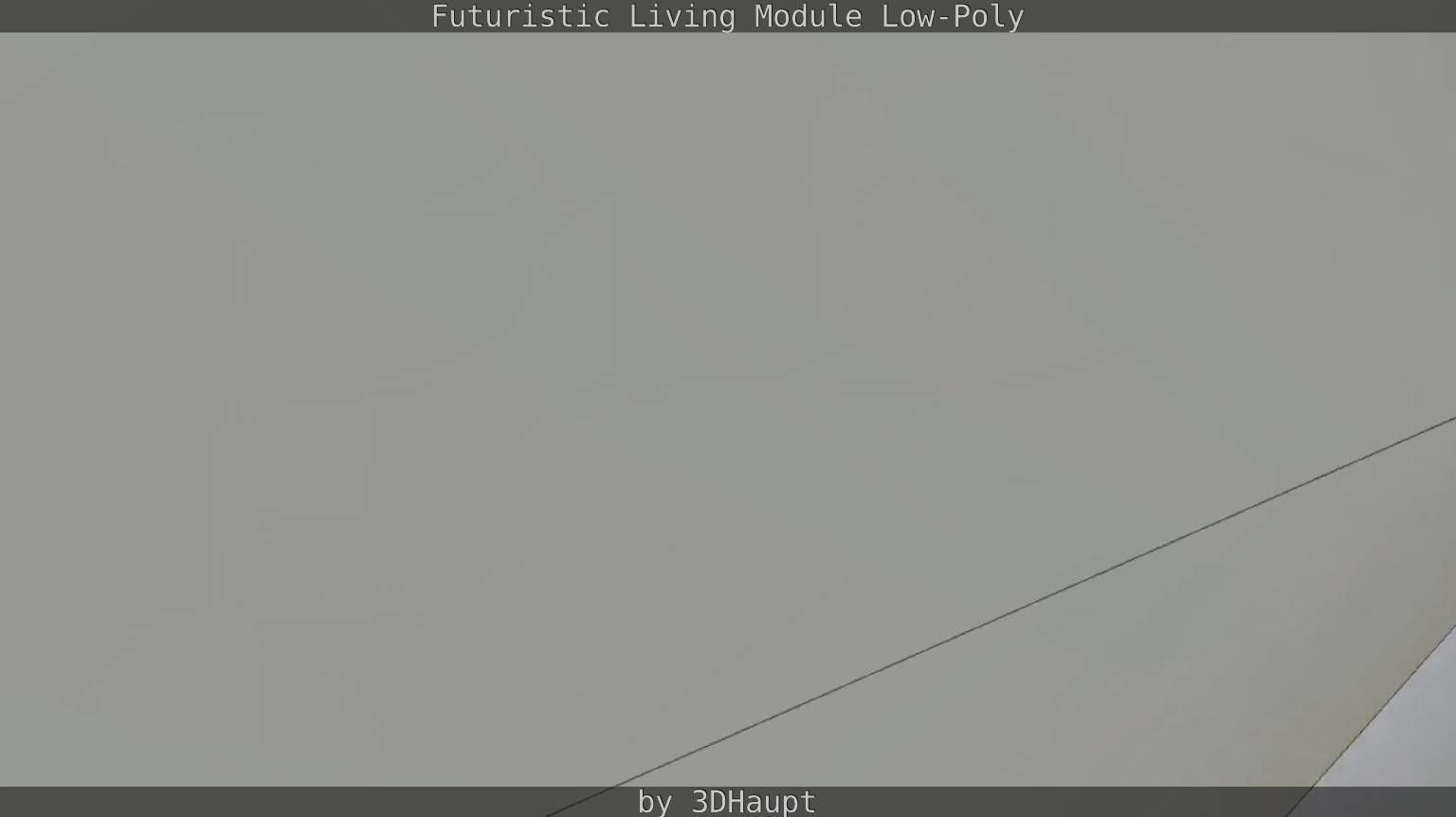 Futuristic Living Module Low Poly Model Low-poly 3D model_51