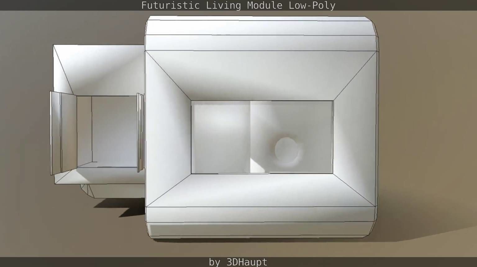 Futuristic Living Module Low Poly Model Low-poly 3D model_15