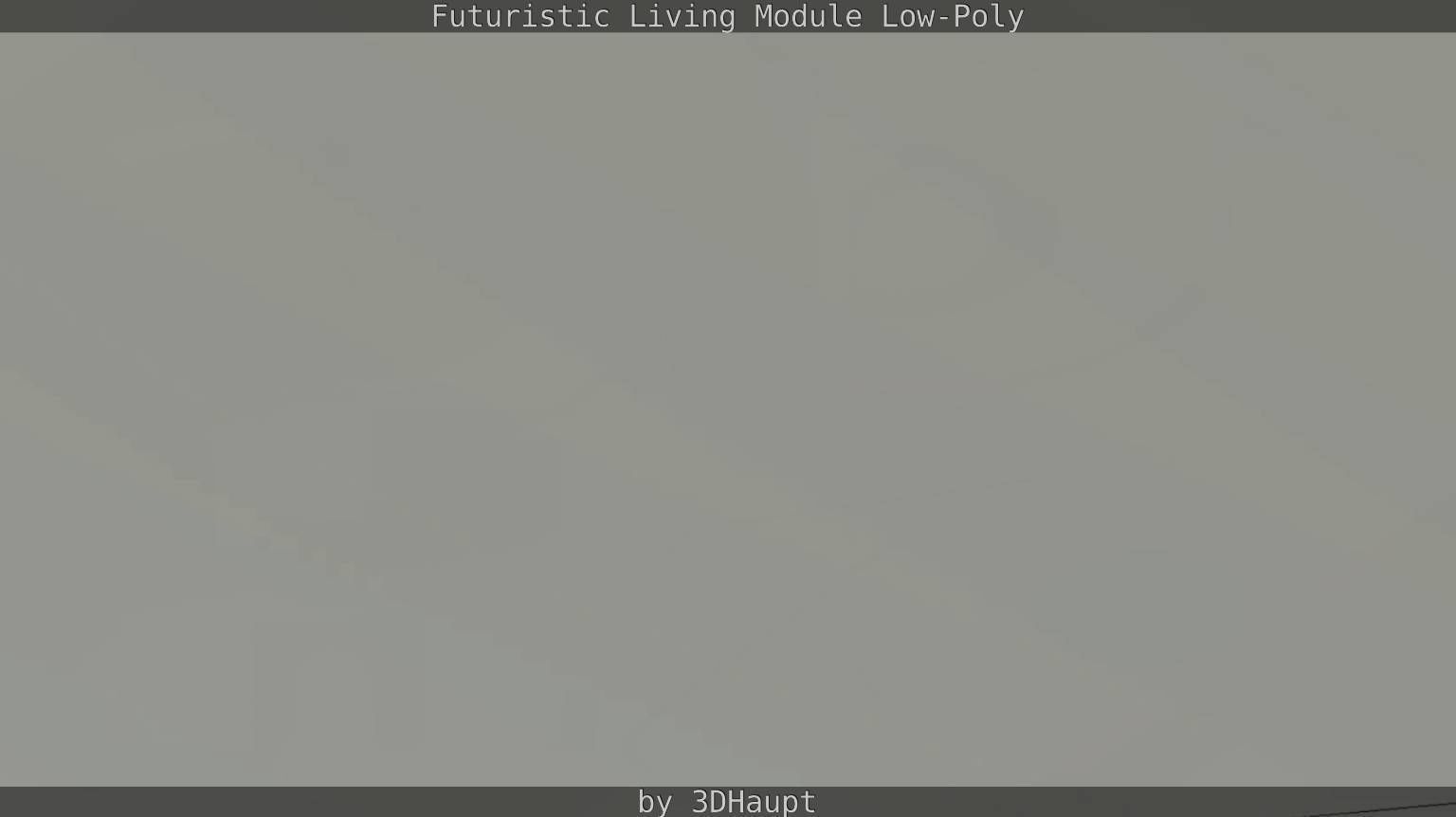 Futuristic Living Module Low Poly Model Low-poly 3D model_53