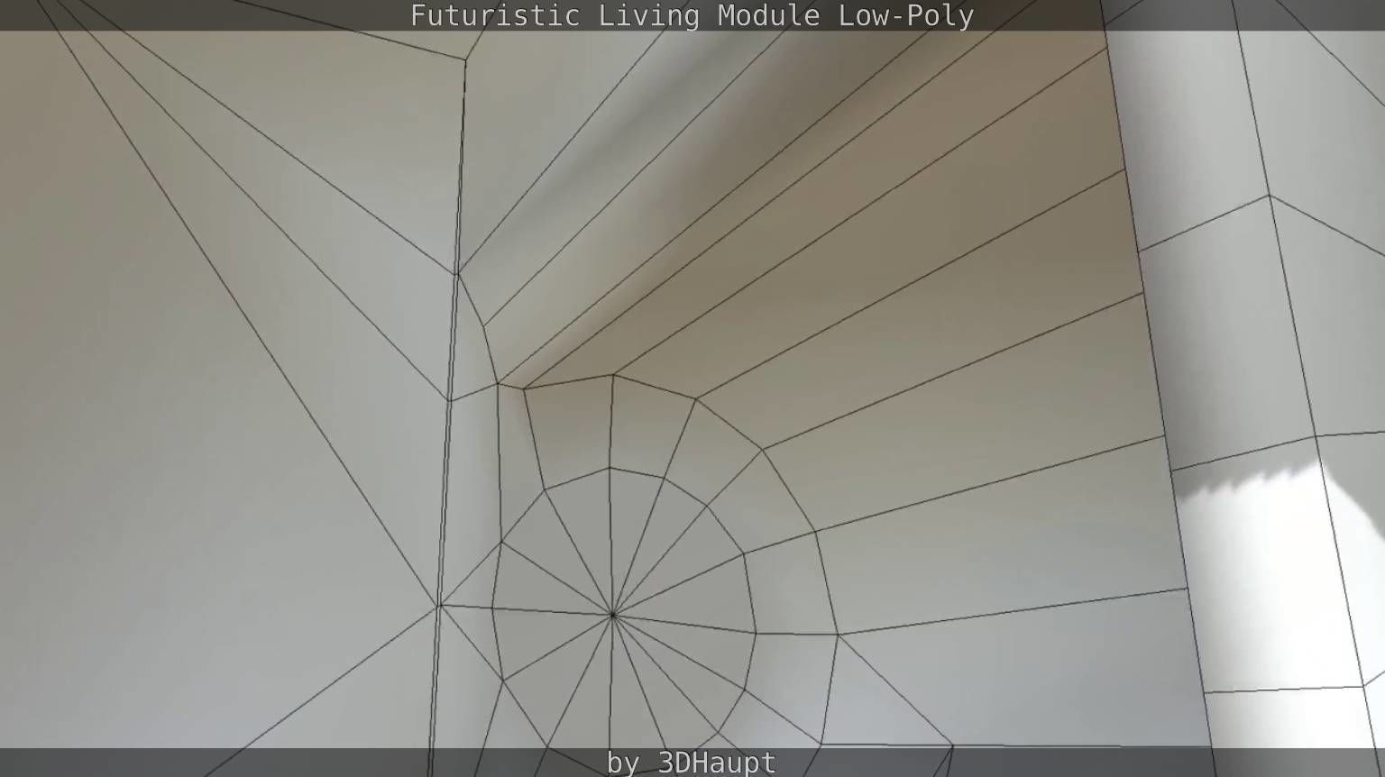 Futuristic Living Module Low Poly Model Low-poly 3D model_39