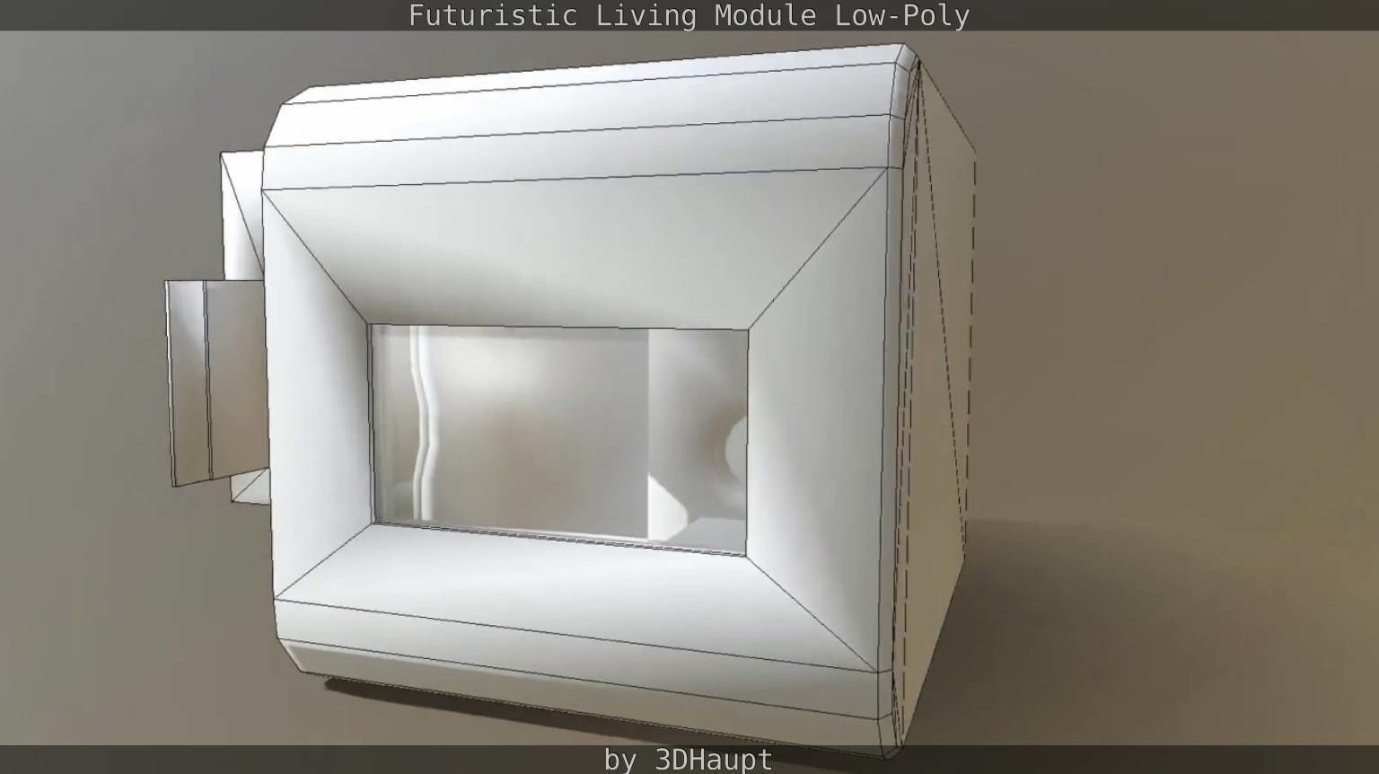 Futuristic Living Module Low Poly Model Low-poly 3D model_16