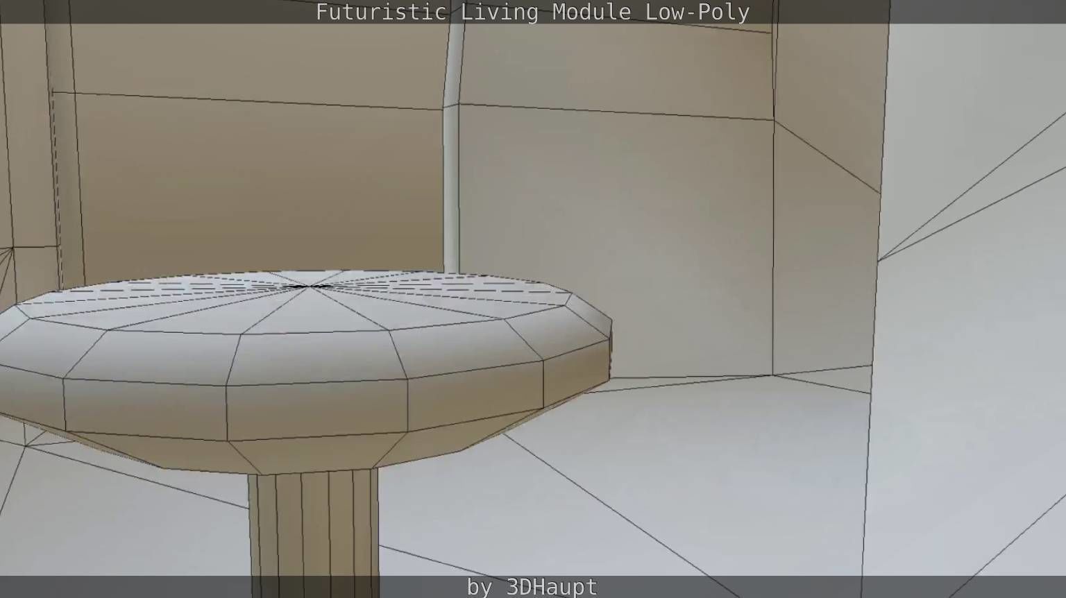 Futuristic Living Module Low Poly Model Low-poly 3D model_57