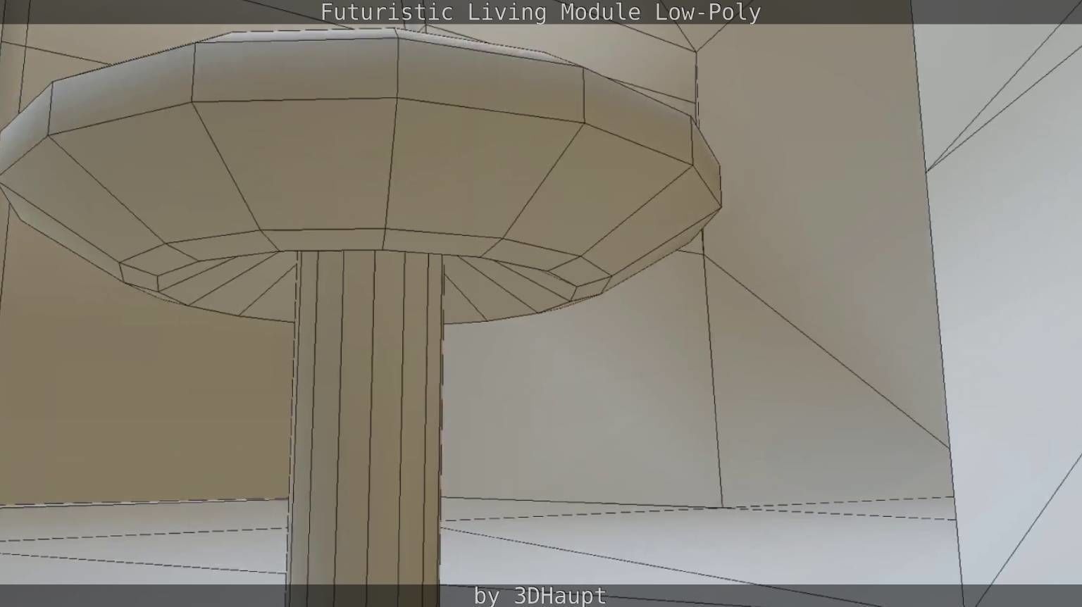 Futuristic Living Module Low Poly Model Low-poly 3D model_55