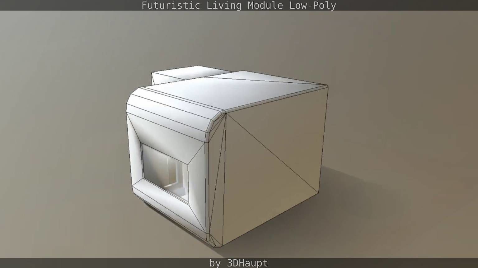 Futuristic Living Module Low Poly Model Low-poly 3D model_62