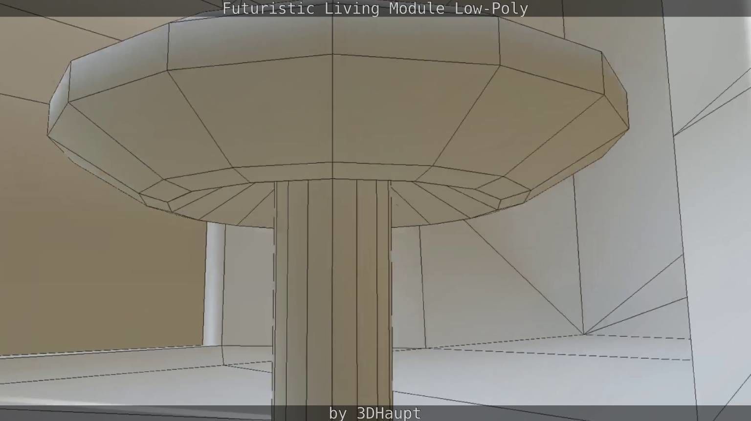 Futuristic Living Module Low Poly Model Low-poly 3D model_54