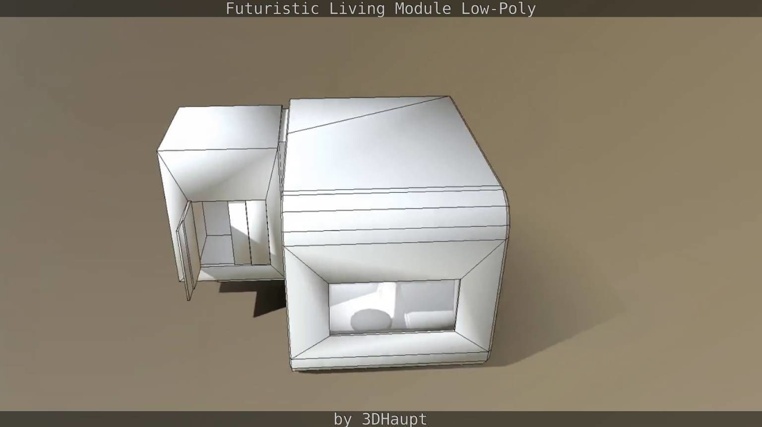 Futuristic Living Module Low Poly Model Low-poly 3D model_63