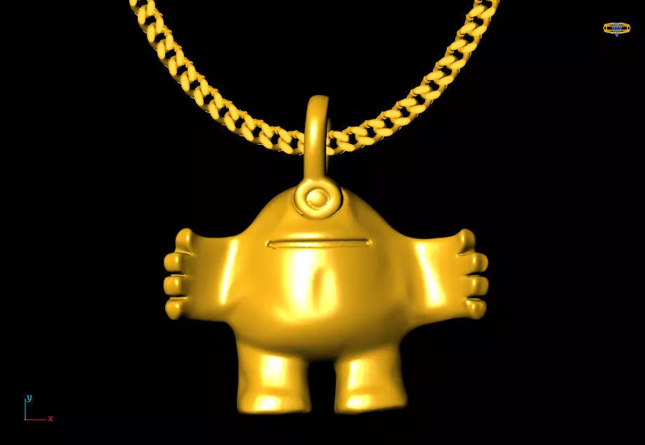 One pendant charms - one inch pendant 3D print model