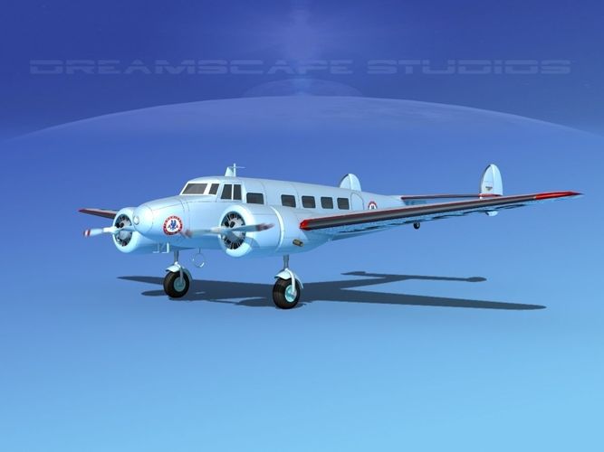 Lockheed L10 Electra American 3D model
