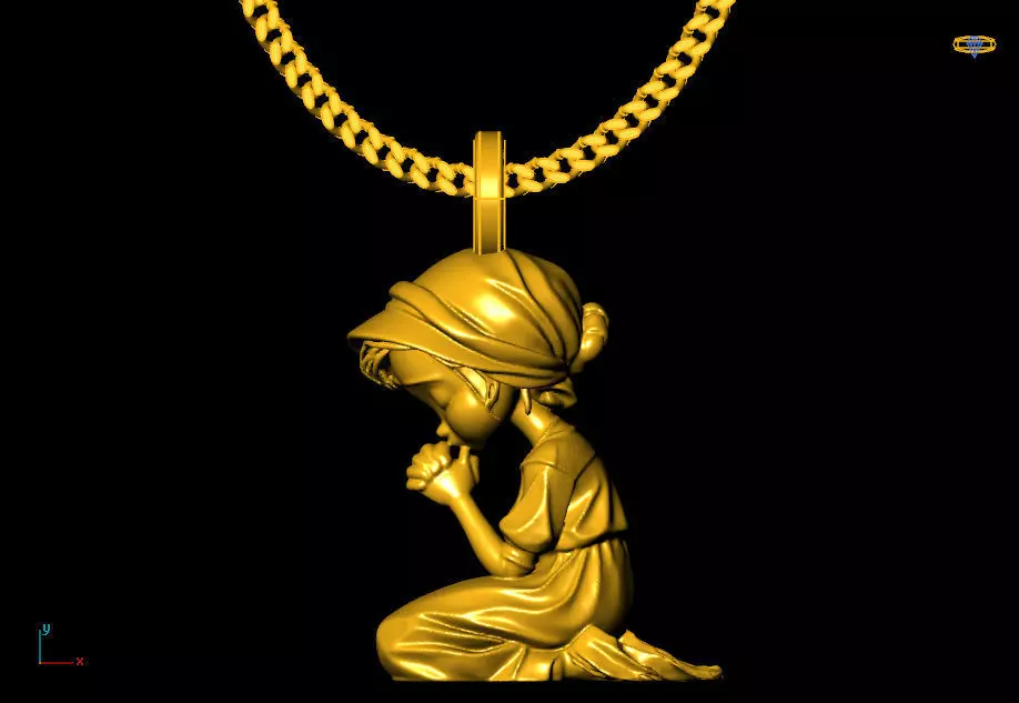 Prey girl pendant charms - one inch pendant Free 3D print model