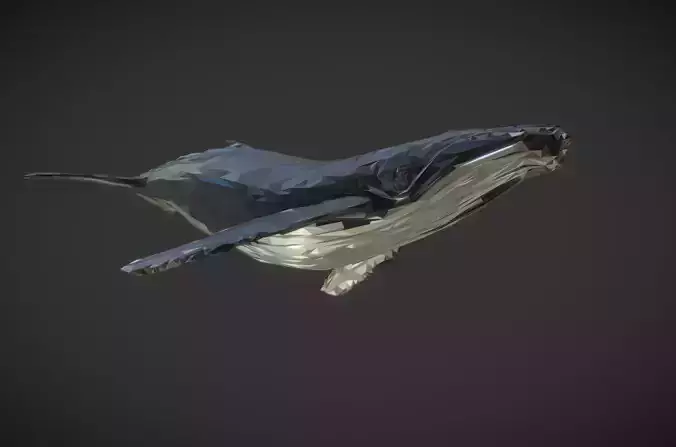 Whale Low Polygon Art Animal Low-poly 3D model