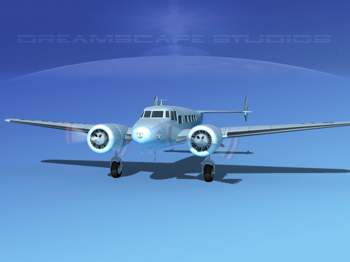Lockheed L10 Electra Continental 3D model_1