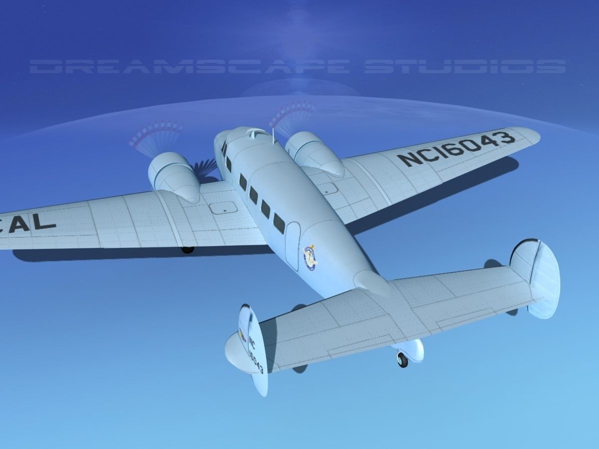 Lockheed L10 Electra Continental 3D model_7