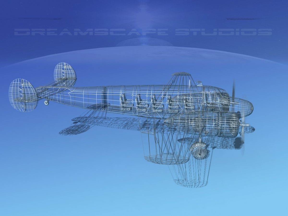 Lockheed L10 Electra Continental 3D model_13