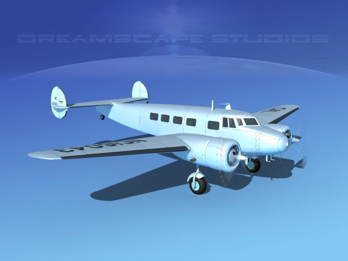 Lockheed L10 Electra Continental 3D model_3