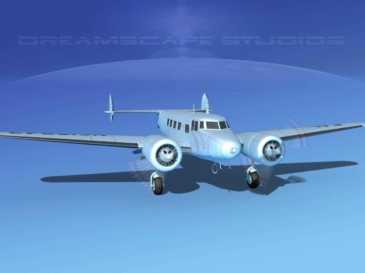 Lockheed L10 Electra Continental 3D model_2