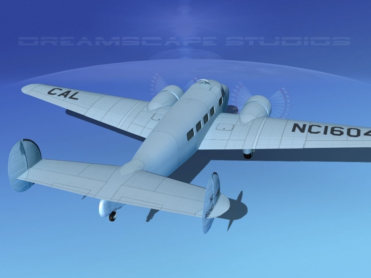 Lockheed L10 Electra Continental 3D model_6