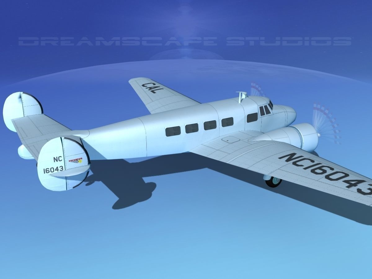 Lockheed L10 Electra Continental 3D model_5