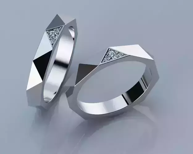 Wedding rings Laurence Signature collection All Sizes version7