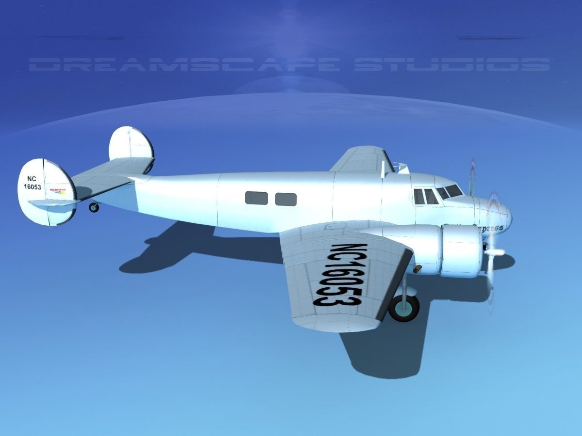 Lockheed L10 Electra Daily Express 1 3D model_4
