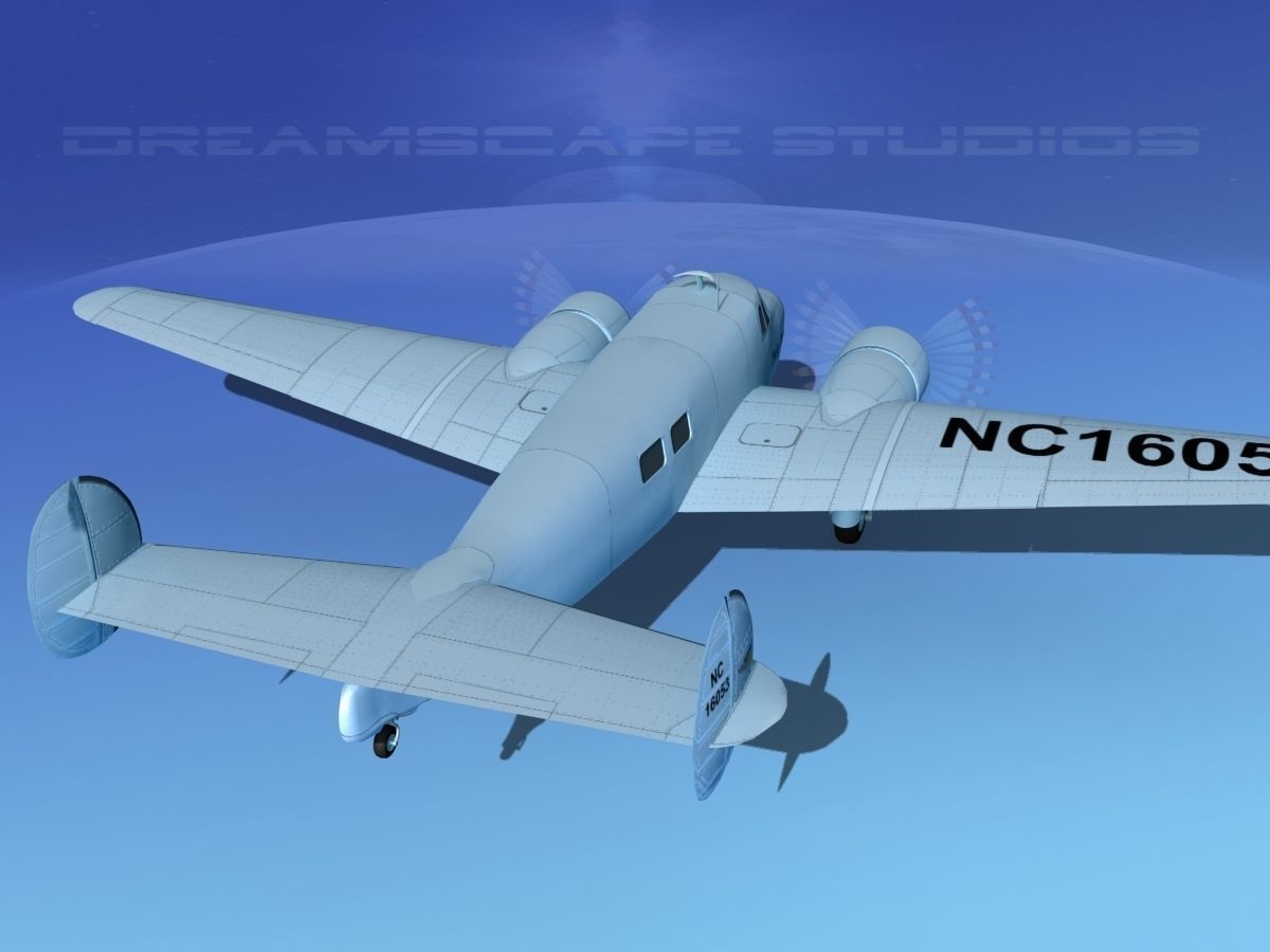 Lockheed L10 Electra Daily Express 1 3D model_6