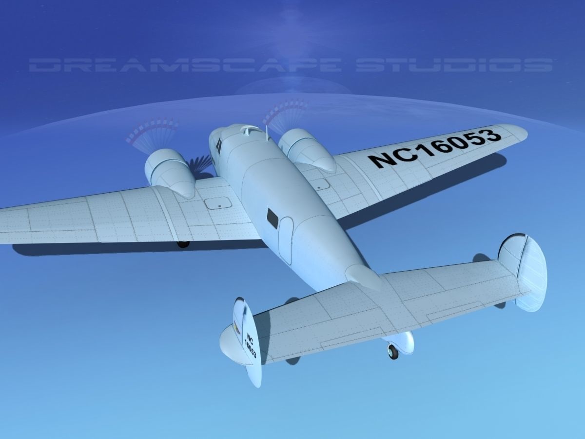 Lockheed L10 Electra Daily Express 1 3D model_7