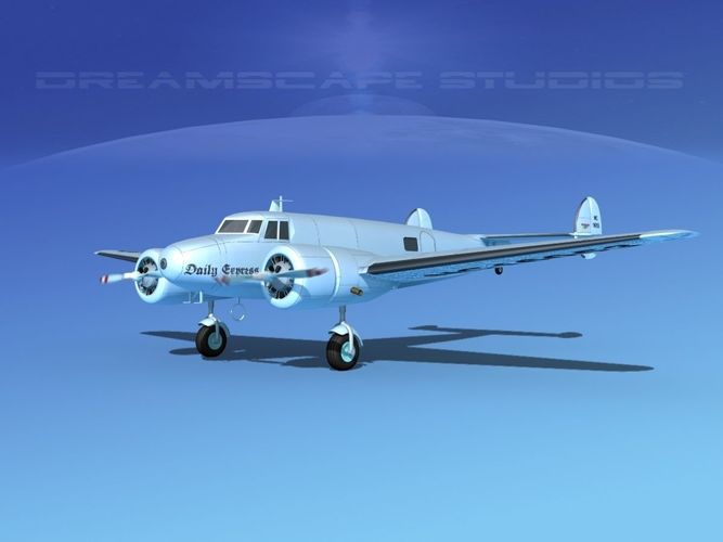 Lockheed L10 Electra Daily Express 1 3D model