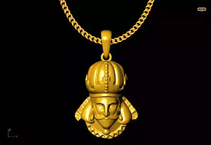 King pendant charms - one inch pendant