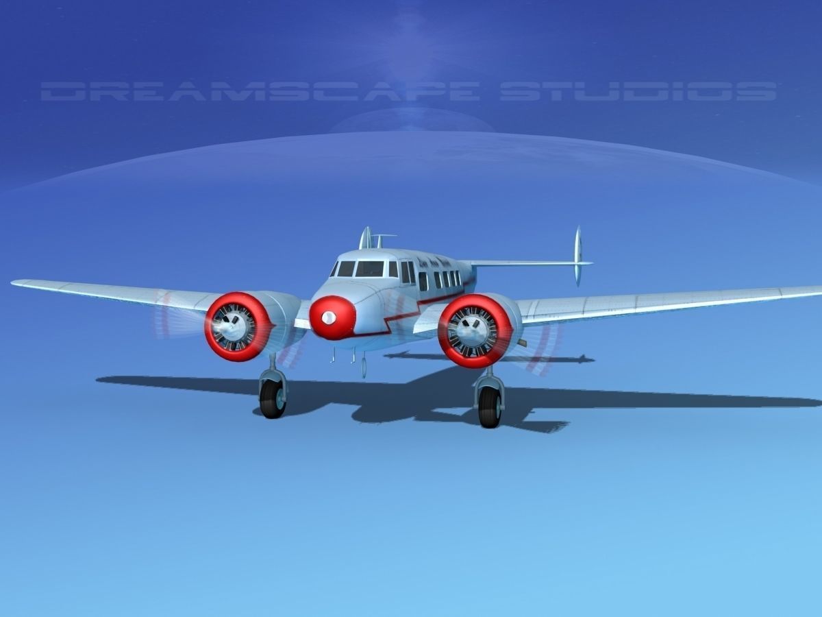 Lockheed L10 Electra LAN Chile 3D model_1