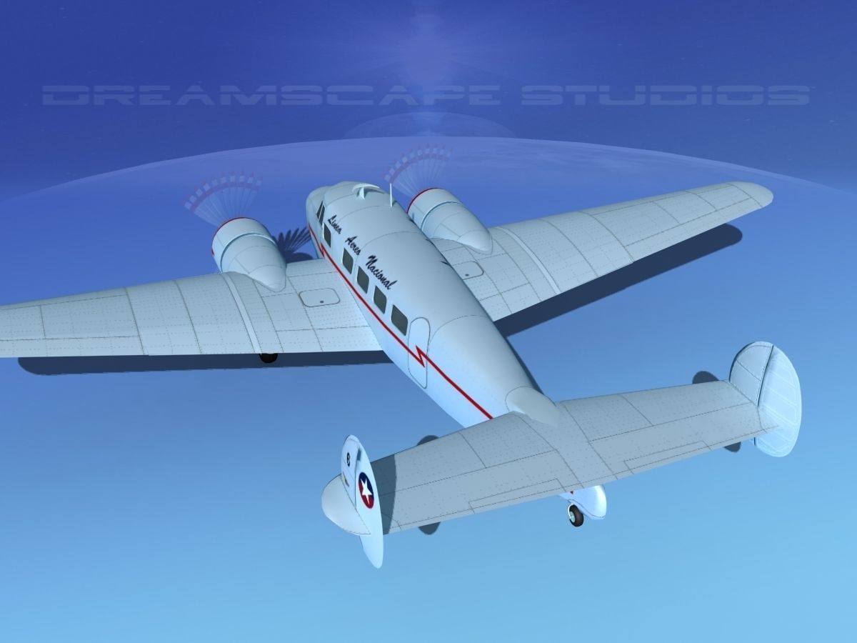 Lockheed L10 Electra LAN Chile 3D model_7