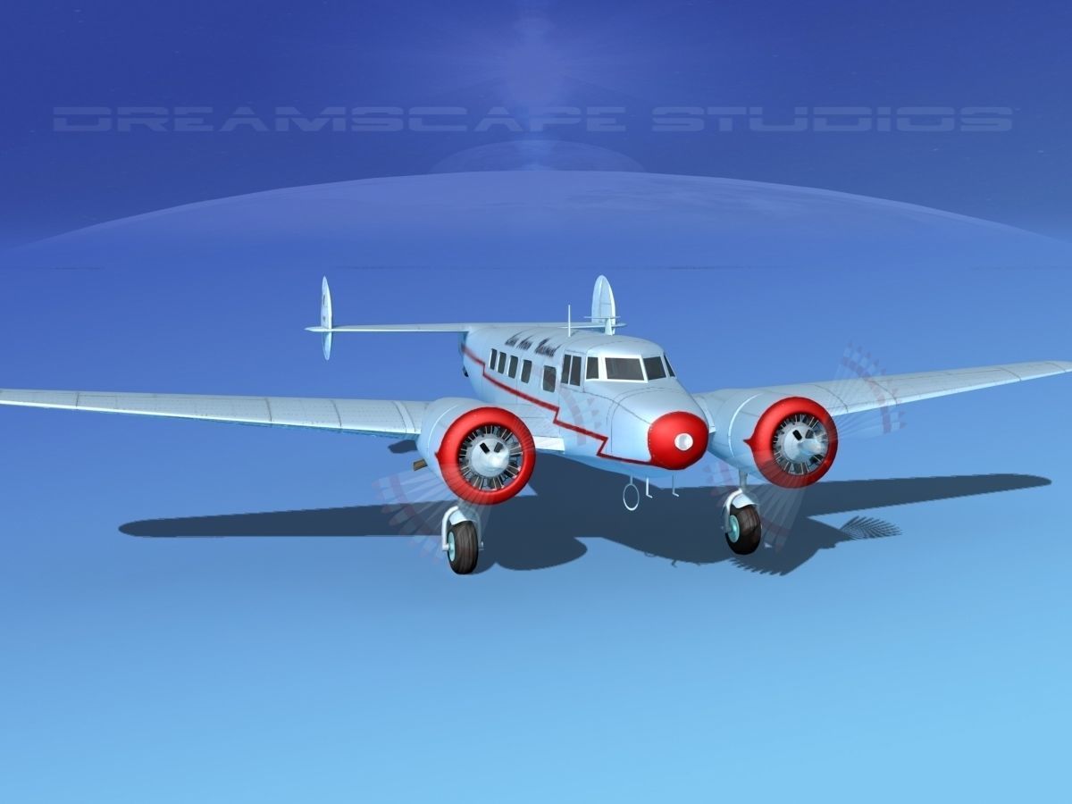Lockheed L10 Electra LAN Chile 3D model_2