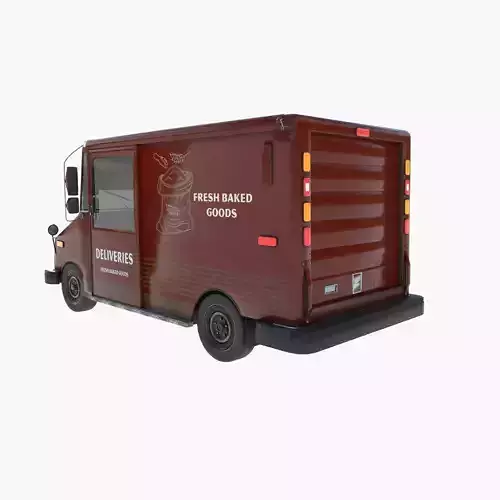Grumman bread truck Low-poly 3D model 5