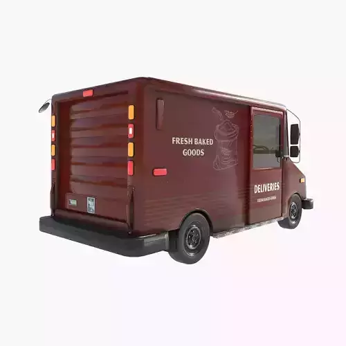Grumman bread truck Low-poly 3D model 7