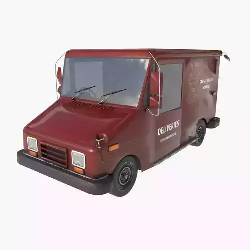 Grumman bread truck Low-poly 3D model