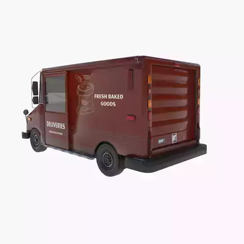 Grumman bread truck Low-poly 3D model 6