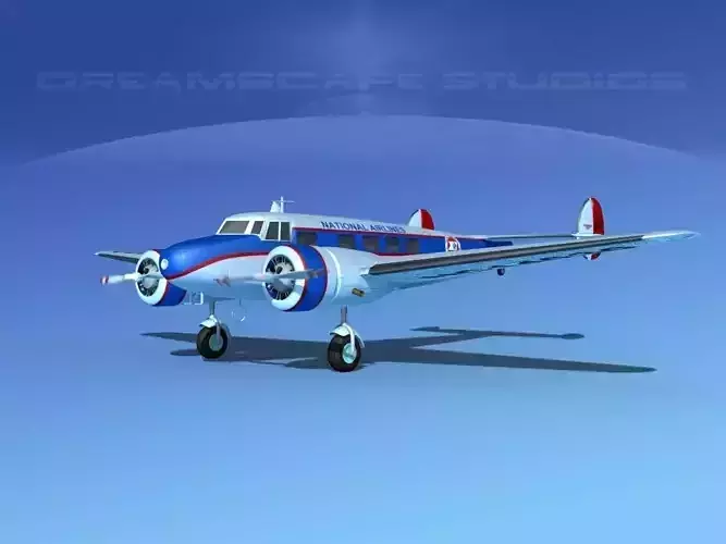 Lockheed L10 Electra National 3D model