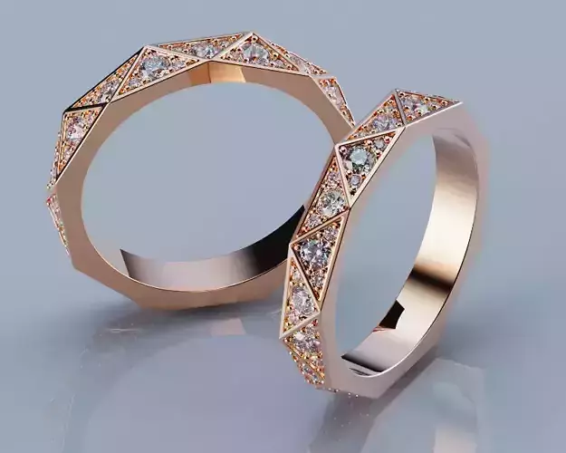 Wedding rings Laurence Signature collection All Sizes version8