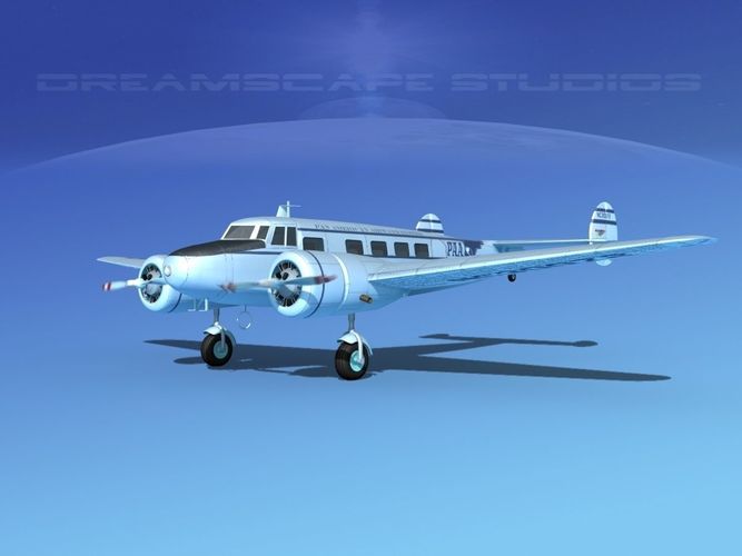 Lockheed L10 Electra Pan Am 3D model