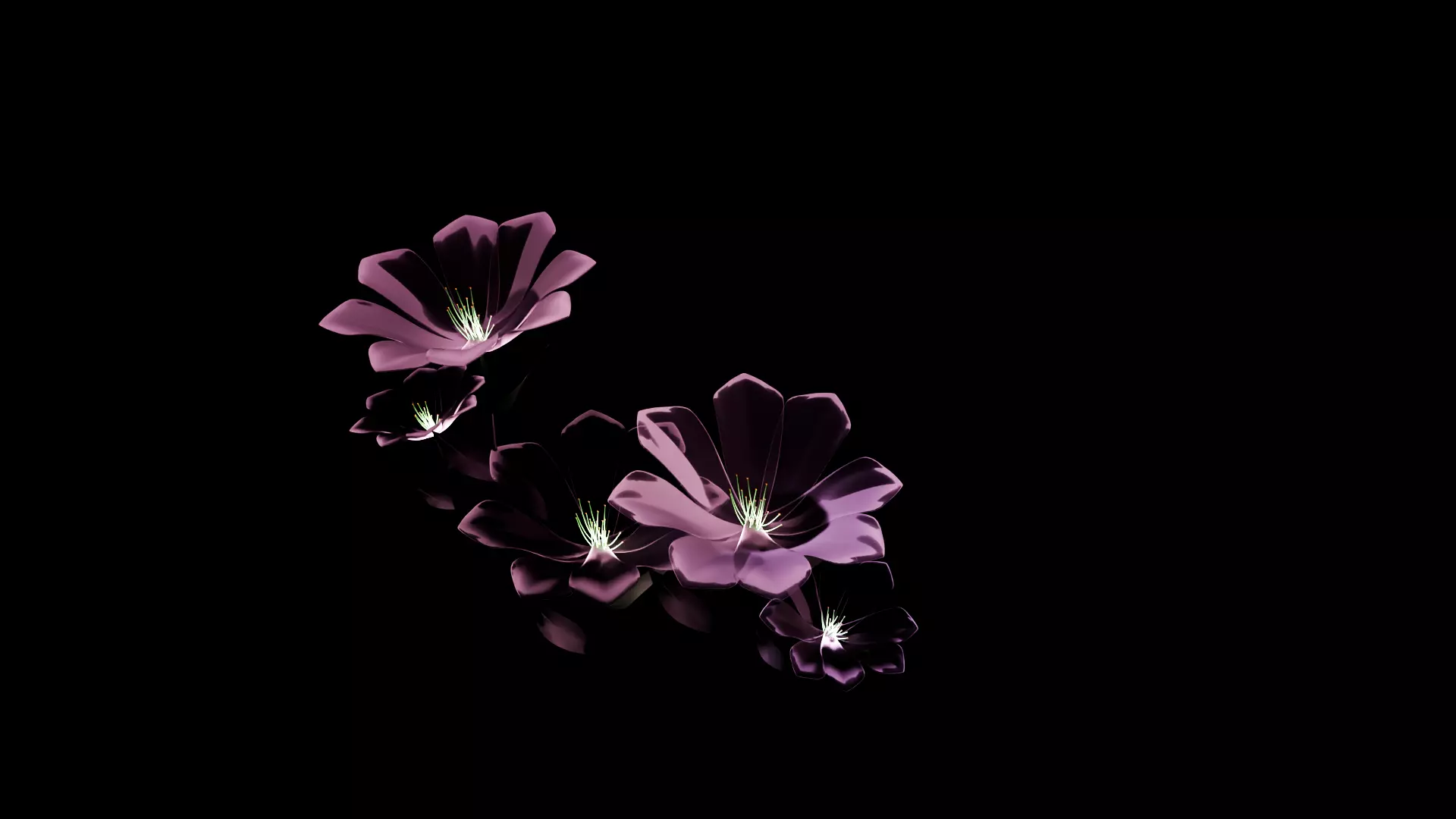 Flowers Stylized 3d model Low-poly 3D model