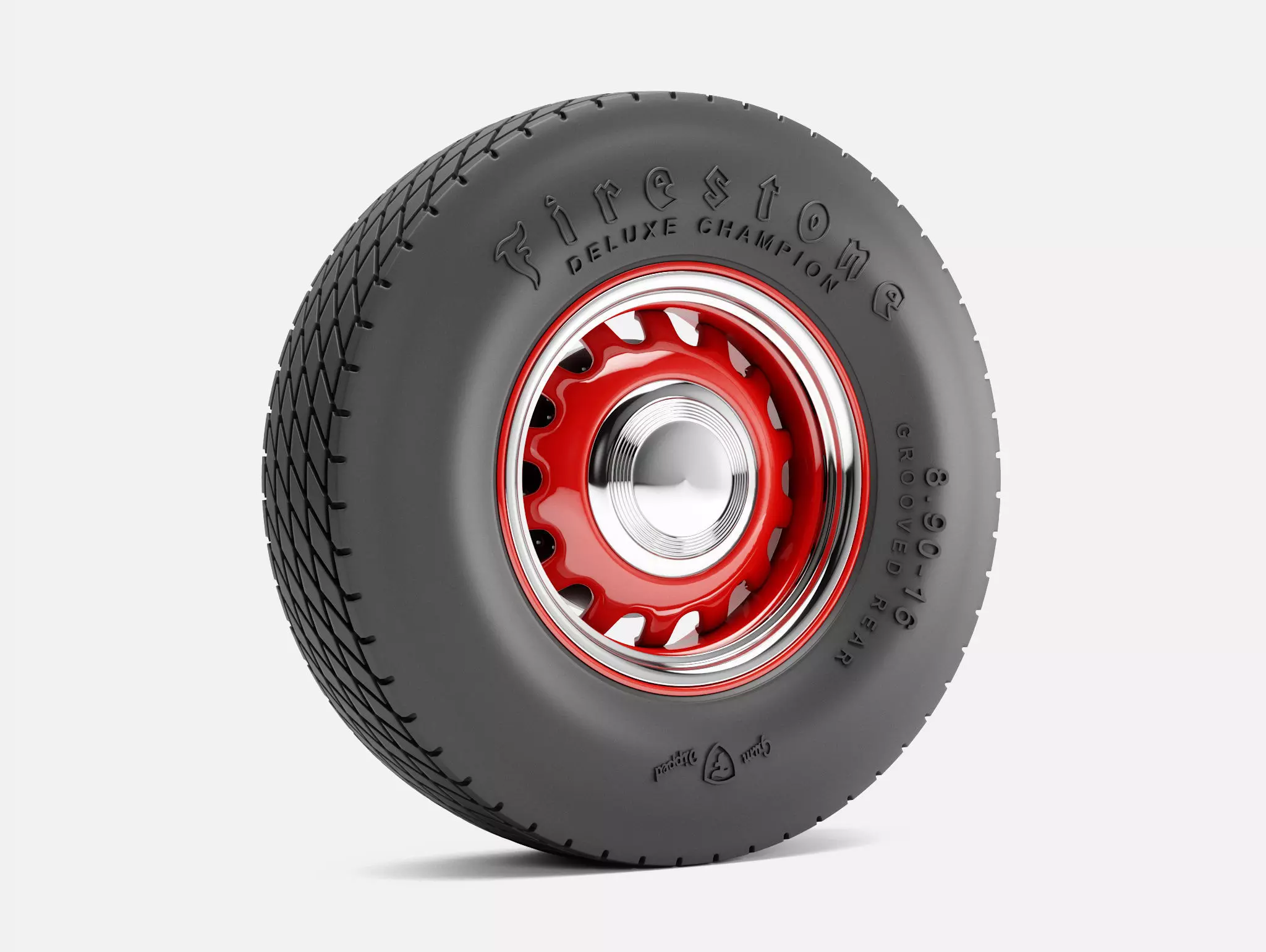16x7 US Artillery 555 Wheel Firestone Dirt Track Tire 3D print model