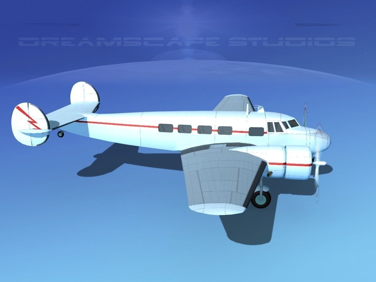 Lockheed L10 Electra Private 3 3D model_4