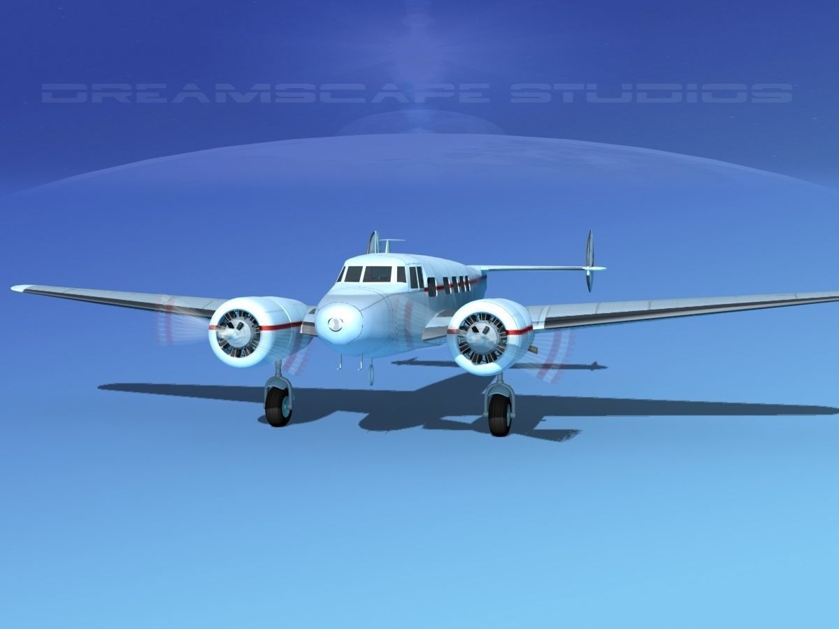 Lockheed L10 Electra Private 3 3D model_1