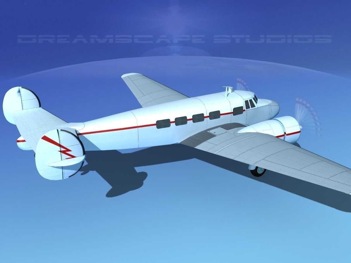 Lockheed L10 Electra Private 3 3D model_5